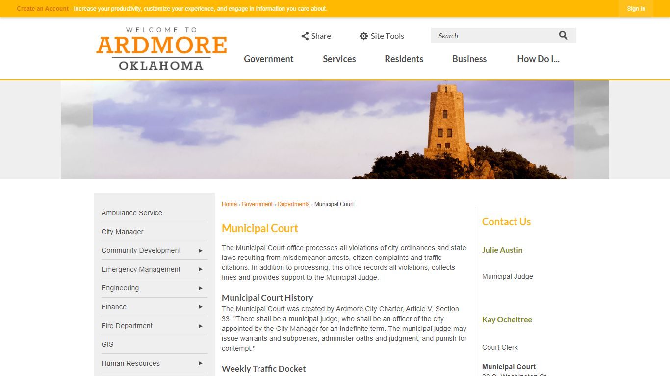 Municipal Court | Ardmore, OK - Official Website