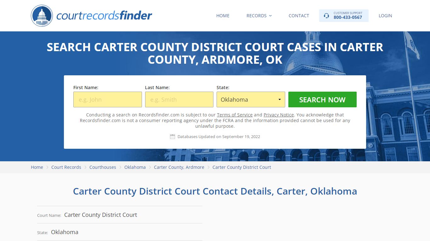 Carter County District Court Case Search - RecordsFinder